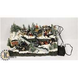 FIBRE OPTIC CHRISTMAS VILLAGE. LONG MODEL.