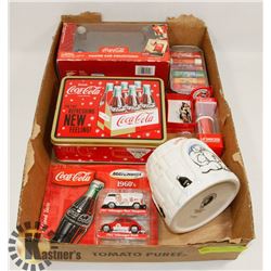 FLAT OF COCA-COLA MERCHANDISE