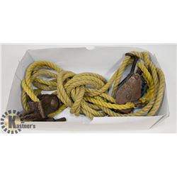 ANTIQUE BARN ROPE PULLEY