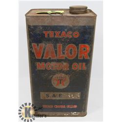 TEXACO VALOR 2 GALLON MOTOR OIL CAN