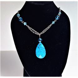 1) TEARDROP TURQUOISE PENDANT ON