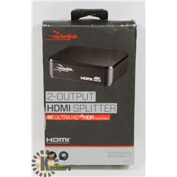 ROCKETFISH 4K ULTRA HD 2 OUT HDMI SPLITTER