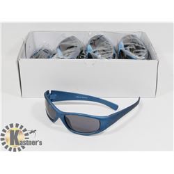 BOX OF SILVER BLUE DESIGNER SUNGLASSES