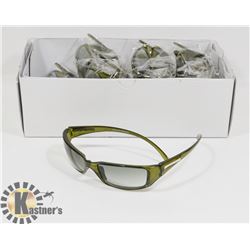 BOX OF DARK GREEN DESIGNER SUNGLASSES