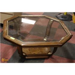GLASS TOP COFFEE TABLE