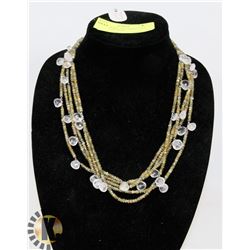 CHRYSOBERYL AND MORGANITE NECKLACE/STAND