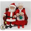 Image 1 : MUSICAL SANTA AND MRS. CLAUSE CHRISTMAS DECORATION