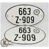 Image 1 : MATCHING PAIR OF VINTAGE GERMAN LICENCE PLATES