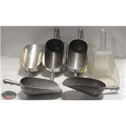 GROUP OF 9 ASSORTED COMMERCIAL SCOOPS