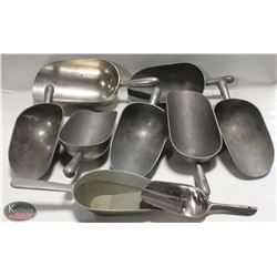 GROUP OF 9 ASSORTED COMMERCIAL SCOOPS