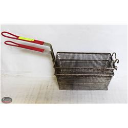2 STANDARD DEEPFRYER BASKETS-RED HANDLE