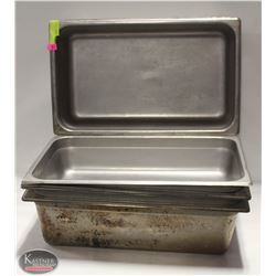 GROUP OF 6 FULL-SIZE S/S FOOD INSERTS