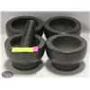 Image 1 : 4 LAGOSTINA GRANITE MORTAR & PESTLES