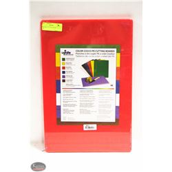 RED POLY CUTTING BOARD 12 X 18 X 1/2"