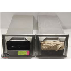 2 SPRING-LOADED S/S NAPKIN DISPENSER INSERTS