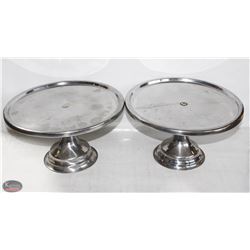 GROUP OF 2 STAINLESS STEEL 12" PIZZA SERVER STANDS