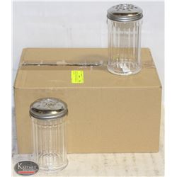 CHEESE OR PEPPER SHAKERS LOT OF 12 NEW