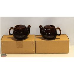 NEW TEAPOT 2 CUP - BROWN - LOT OF 6