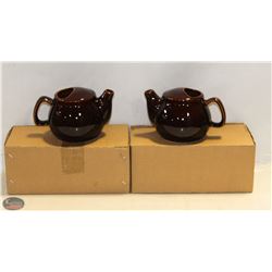 NEW TEAPOT 2 CUP - BROWN - LOT OF 6