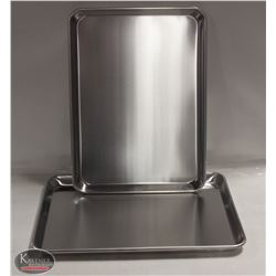 LOT OF 2 - 1/2 SIZE BUN PANS ALUMINUM