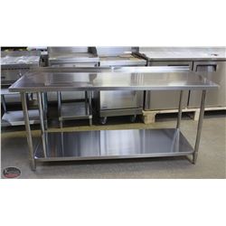 JR  72" X 30" 304 STAINLESS STEEL WORK TABLE