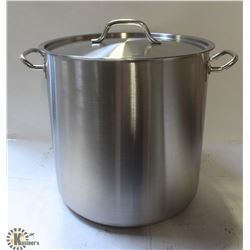 40QT STAINLESS STOCK POT WITH LID