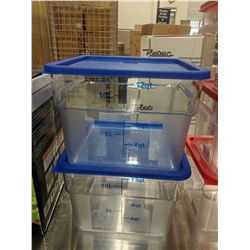 12QT CLEAR POLYCARB INGREDIENT BINS - LOT OF 2