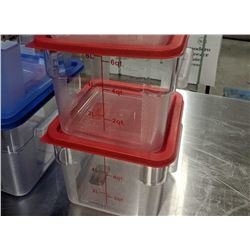 6QT CLEAR POLYCARB INGREDIENT BINS - LOT OF 2