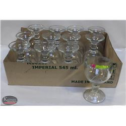 FLAT OF 12 HEAVY-DUTY BULLDOG GLASSES