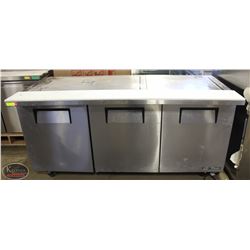 6' THREE DOOR TRUE REFRIGERATED PREP STATION