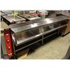 Image 1 : LARGE S/S TABLE ON CASTORS W/ FOOD EQUIPMENT LIP
