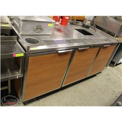 6FT CUSTOM S/S CUSTOMER SERVICE CABINET W/ 3