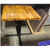 Image 1 : RESTAURANT TABLE W/ 3 SPARE DARKWOOD TABLETOPS