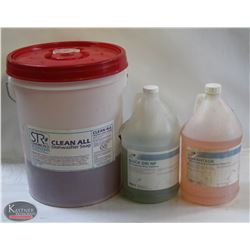 LOT OF 3 PARTIAL PAIL OF DISH SOAP AND RINSE