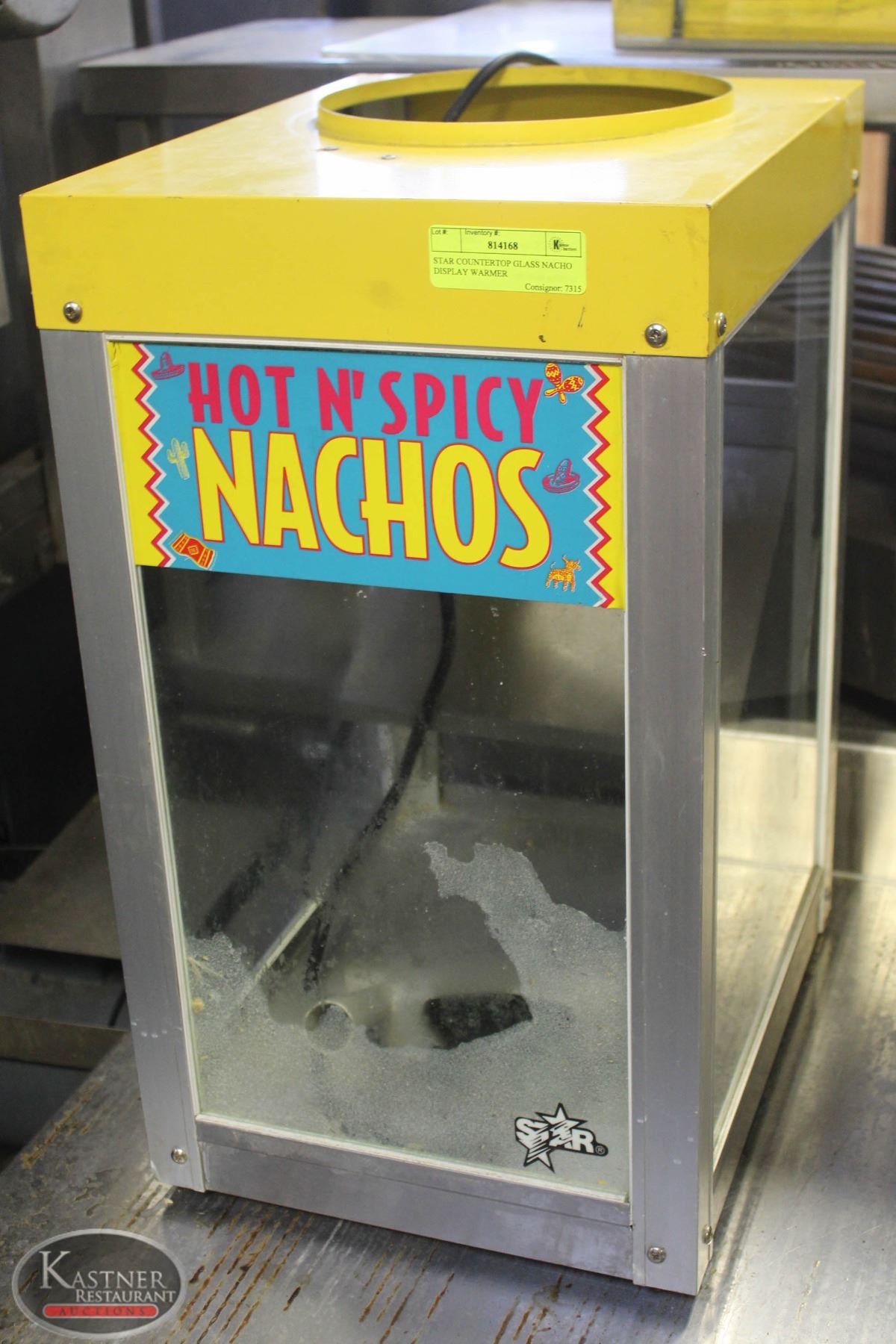 STAR COUNTERTOP GLASS NACHO DISPLAY WARMER