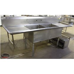 MKE DUAL WELL S/S COMMERCIAL SINK WITH RUNOFFS