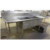 Image 1 : MKE DUAL WELL S/S COMMERCIAL SINK WITH RUNOFFS