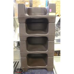 4 PLASTIC BOOSTER SEATS-COMMERCIAL SEATING