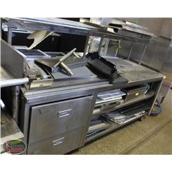 2 DRAWER WORKTABLE W/ ORDER RAILS, SINGLE