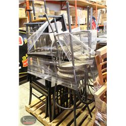 GROUP OF 11 ASSORTED METAL RESTAURANT CHAIRS W/