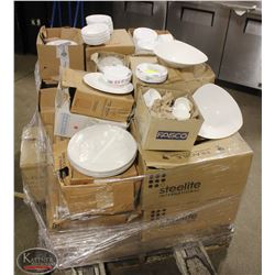 LARGE LOT OF NEW DISHWARE & CHINA INCL VARIOUS