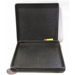 LOT OF 5 HEAVY-DUTY SQUARE COMMERCIAL BAKING PANS