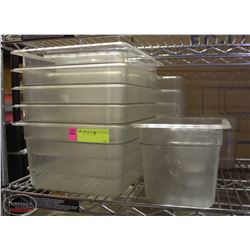 GROUP OF ASSORTED POLY-CARB FOOD INSERTS