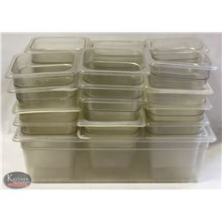 GROUP OF ASSORTED POLY-CARB FOOD INSERTS