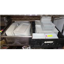 LOT OF 57 BRIGHT-WHITE BUFFALO DECORATIVE DISHES