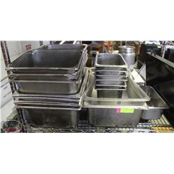 LOT OF ASSORTED S/S COMMERCIAL FOOD INSERTS