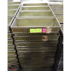 GROUP OF 8 STRAPPED 4-LOAF BREADPANS- 3"