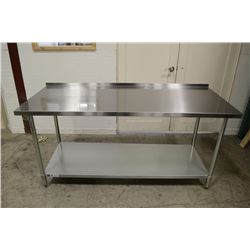 JOHNSON ROSE 72" X 30" STAINLESS STEEL WORK TABLE