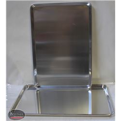LOT OF 2 - NEW FULL SIZE ALUMINUM BUN PANS