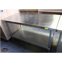 5' EFI S/S COMMERCIAL PREP-TABLE W/ UNDERSHELF